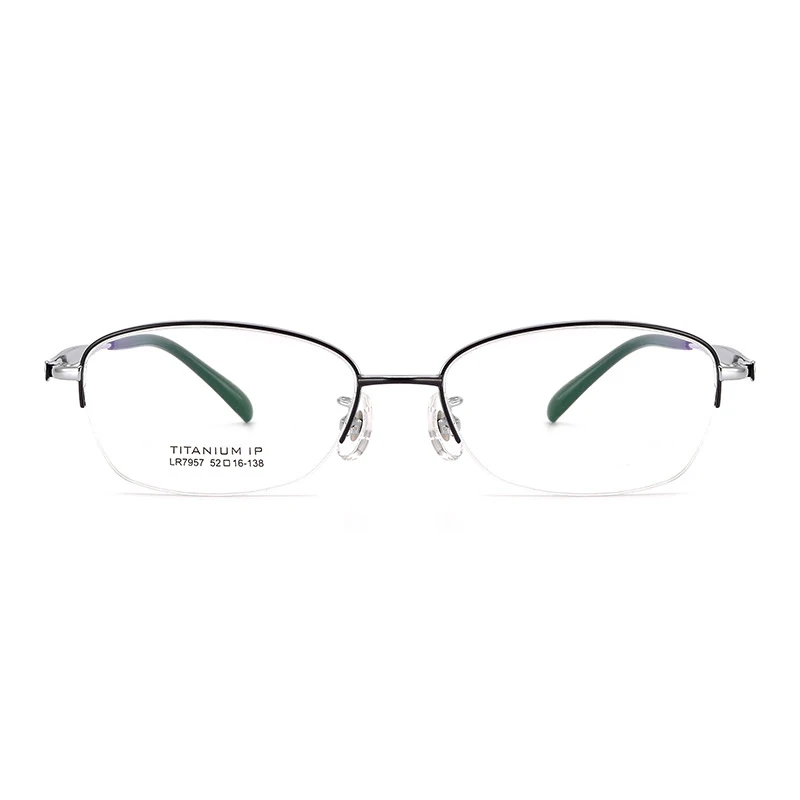 BCLEAR Pure Titanium Ultra-light Vintage Women Eyeglasses Retro Luxury Eyewear Optical Frame Fashion Spectacle Frames Half Rim