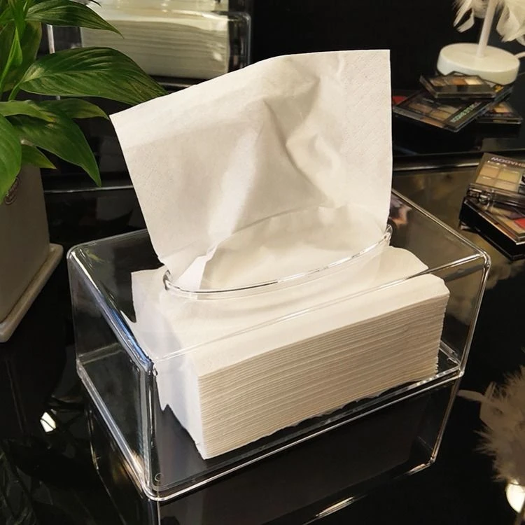 

Desktop Tissue Box Organizer Household Paper Drawer Box Transparent Home Living Room Clear Acrylic Tissue Box Napkin Storage Box