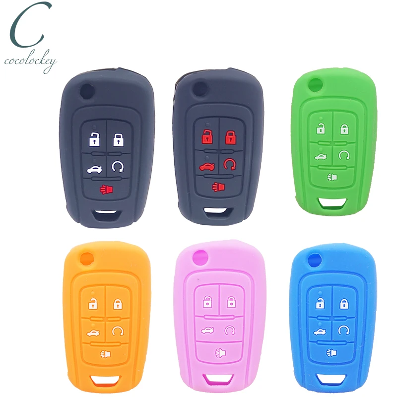 Cocolockey-funda de silicona para mando a distancia de coche, funda para Chevrolet Cruze Aveo Trax Orlando Cobalt Spark Prism 2012 2013 2014 2015 2016