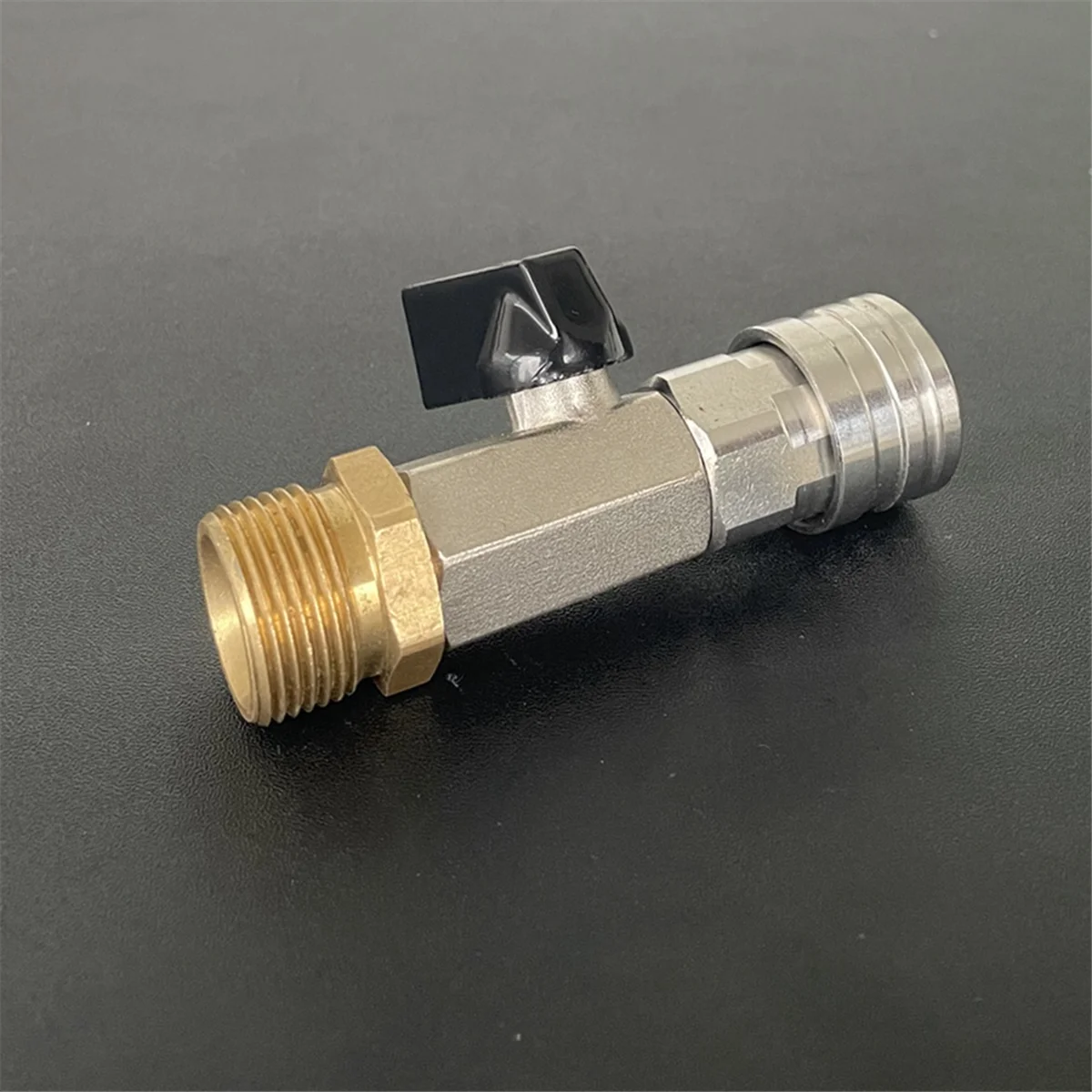 High Pressure Washer Ball Valve 1/4 and M22 14Mm Quick Connector for Power Washer Hose Control Water Flow Switch