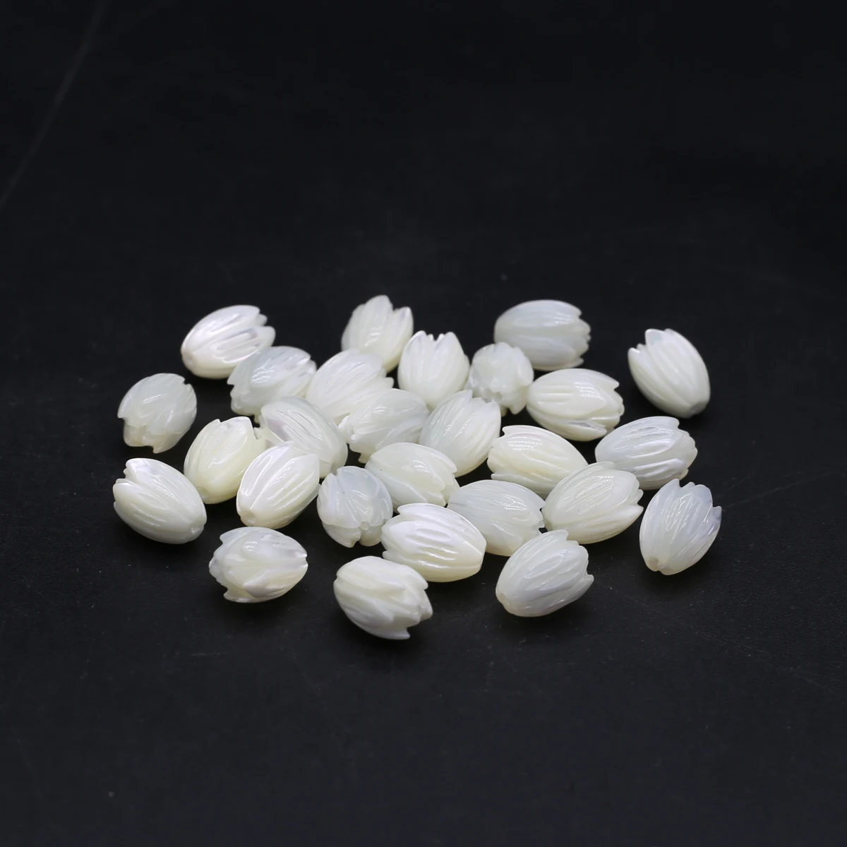 5Pcs Wholesale Lot Natural Mother of Pearl Shell Beads 7x10mm Bud Shape Loose Spacer Beads for Jewelry Making DIY Accessories