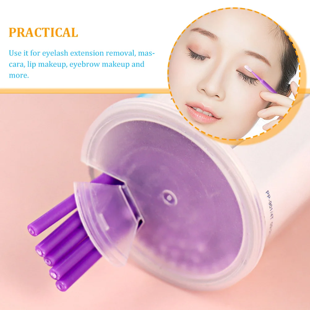 

3 Bottles PVC Nylon Hair Cleaning Sticks Micro Brushes Swabs Applicators Eyelash Extensions Lash Makeup Nail Art Home Use