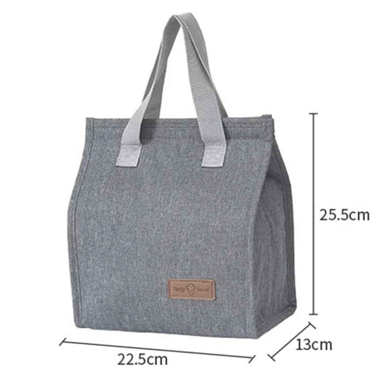 Lunch Bag Thermal Insulation Lunch Box Storage Handbag Solid Color Multifunctional Kid School Lunch Bags Picnic Food Pouch New