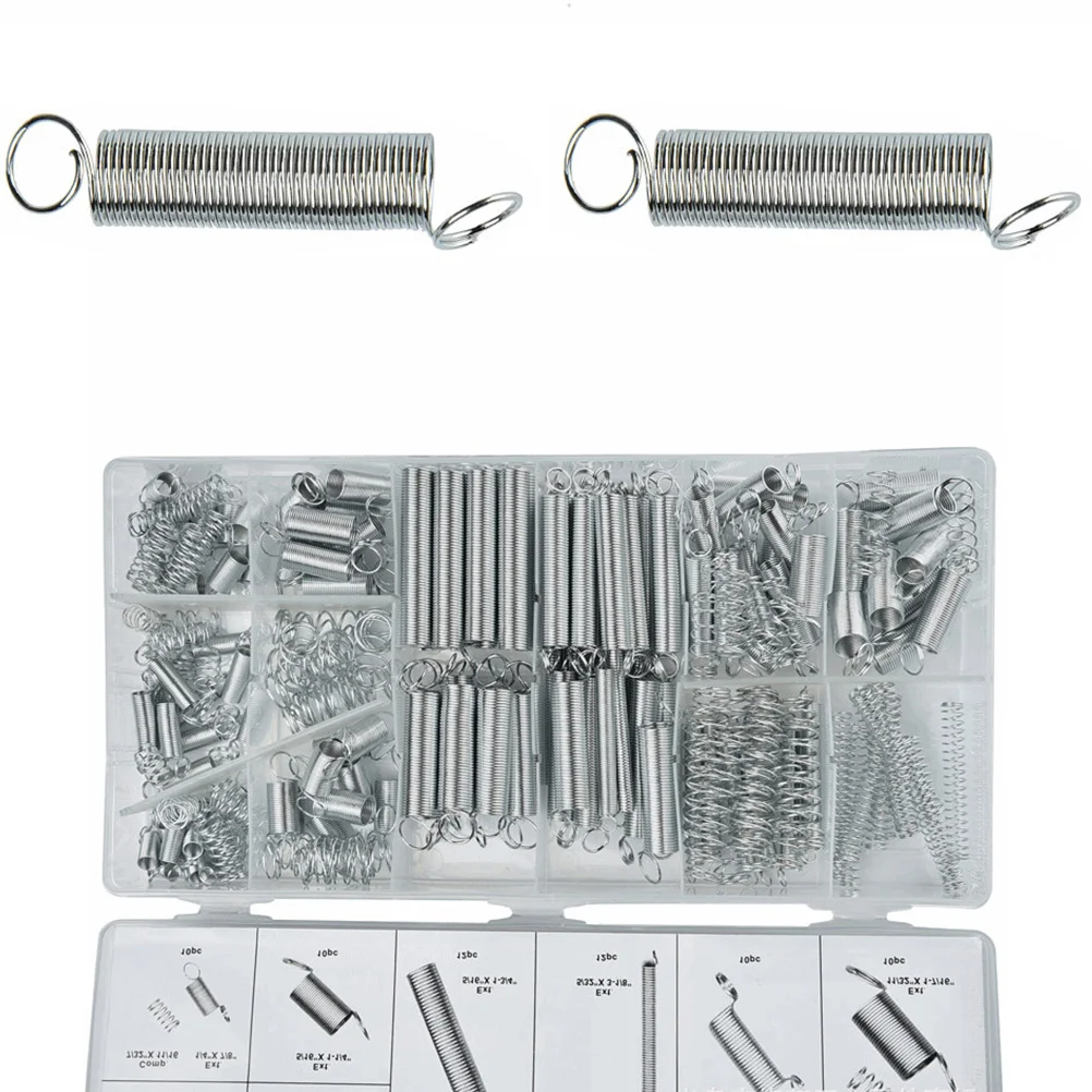 

200Pcs Spiral Spring Assortment Stack Extension Tension Pressure Springs Set Durable for Automotive Electronics Appliances