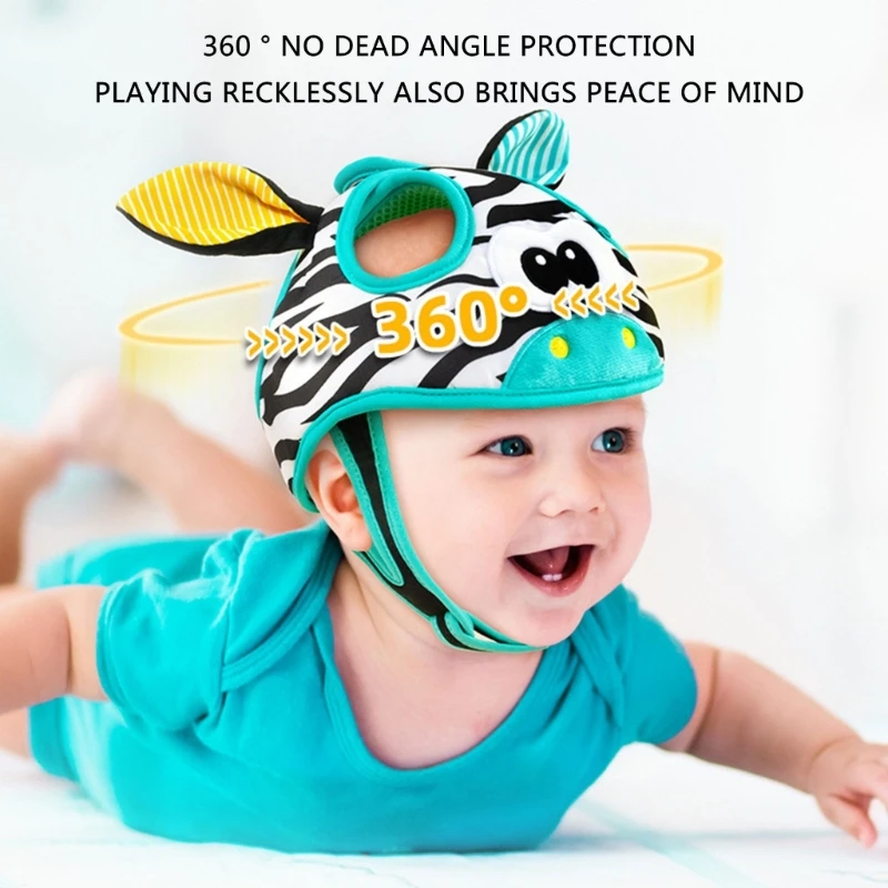 Cartoon Baby Head Protection Helmet Hat Kids Walking Running Protective Bonnet Adjustable Anti-collision Children Safety Hat