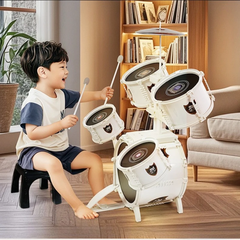 فحص الدرجات المهنية للأطفال مجموعة طبلة الجاز الكبيرة الكبار 5 المبتدئين المنزل ممارسة قرع الآلات الموسيقية