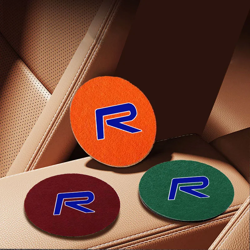 Round Felt Coaster Table Protector Pad Heat Resistant Cup Mat For Volvo R design AWD S40 S60 S90 XC40 XC60 XC90 V40 Accessorie