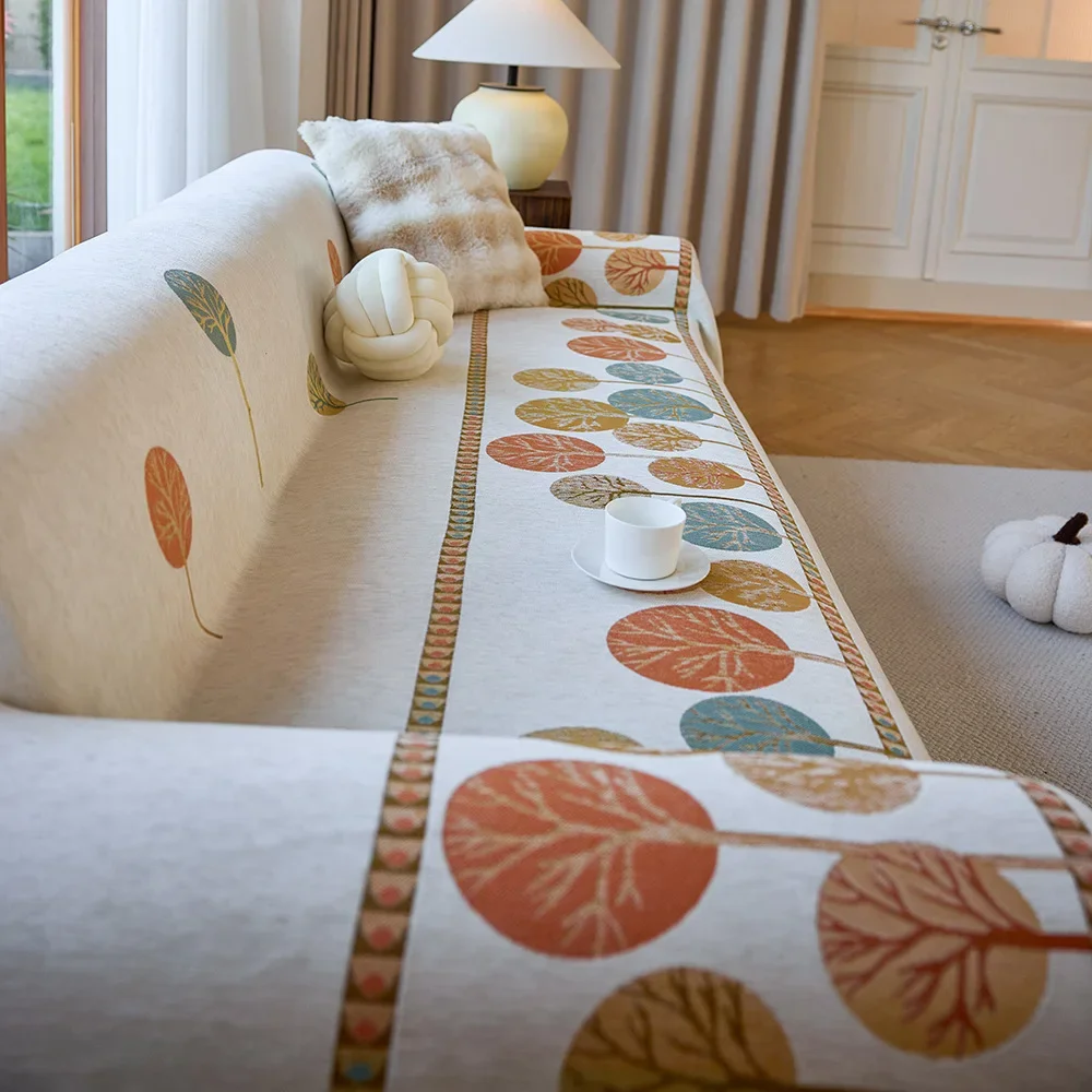 

Double Sided Chenille Sofa Cover,All Seasons With Tassels Blanket Sofa Towel,Living Room Sofa Cover,Anti-cat Scratch Couch Cover