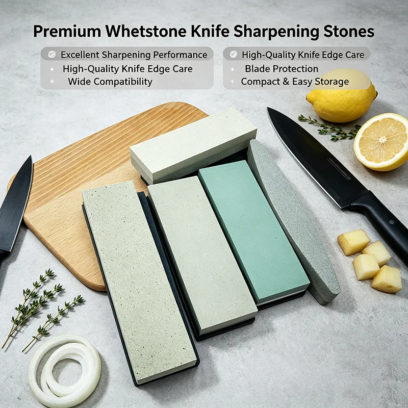 Professional Knife Sharpening Stone Kit 240/800 400/1000 Grit Non-slip Bamboo Base Whetstone Angle Guide for Home Kitchen Knives