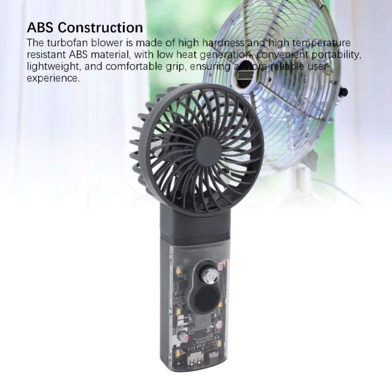 Handheld 100000RPM Electric Air Duster Detachable Turbofan Cordless Jet Dry Dust Blower with Blade Fan LED Light for Home Car