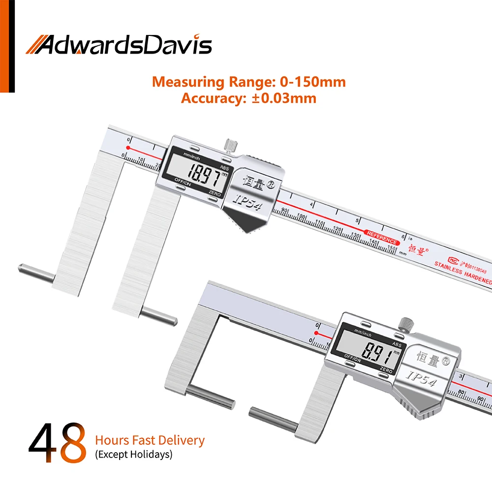 Metric Inch Lengthened Cylindrical Head Inner Groove Digital Caliper Arc Groove Measurement Outer Groove Electronic Caliper