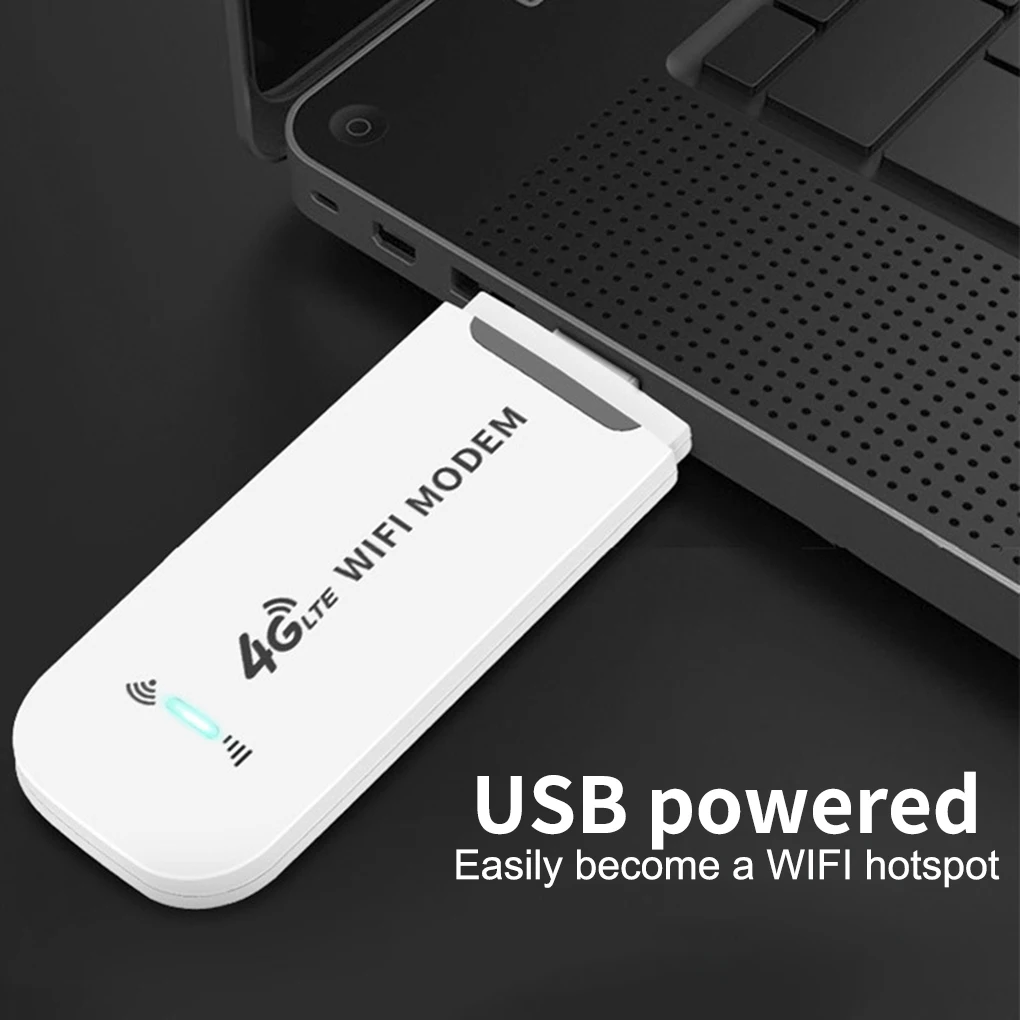 Universal WiFi Dongle Portable 4G LTE Modem Stick with SIM Card Slot Wireless Router 150Mbps External for Travel