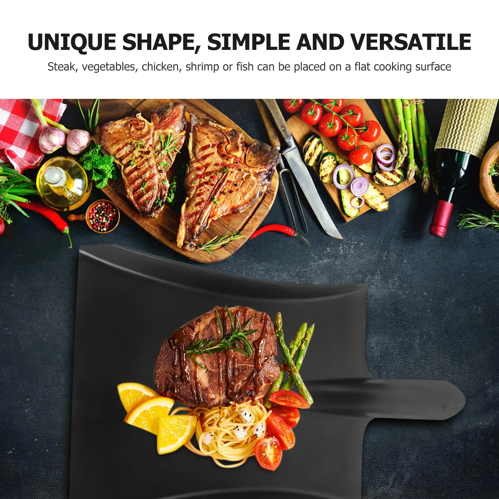 

Bbq Fruit Plate Resistant Shovel Shape Grill Pan Easy for Bbq Party Snack Storage Plate