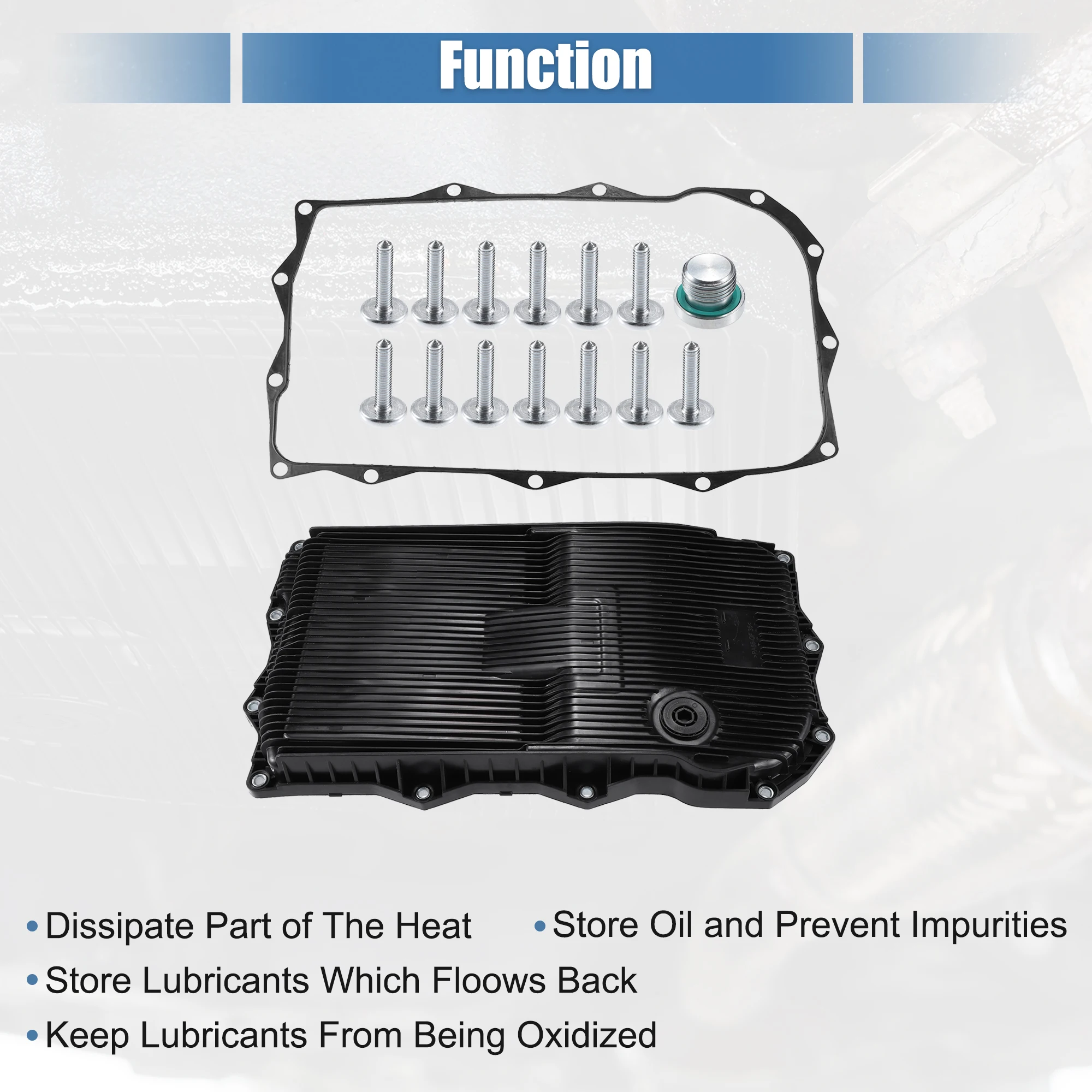 X Autohaux 1 Set Transmission Oil Pan No.68225344AA with Bolts for Chrysler 300 2013-2021 for Jeep Grand Cherokee 3.0L 5.7L 6.4L