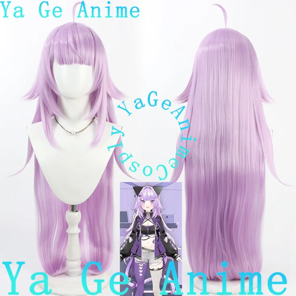 

VTuber Nekomata Okayu Cosplay Wig In Stock Fast Shipping with Ahoge Long Loose Hair
