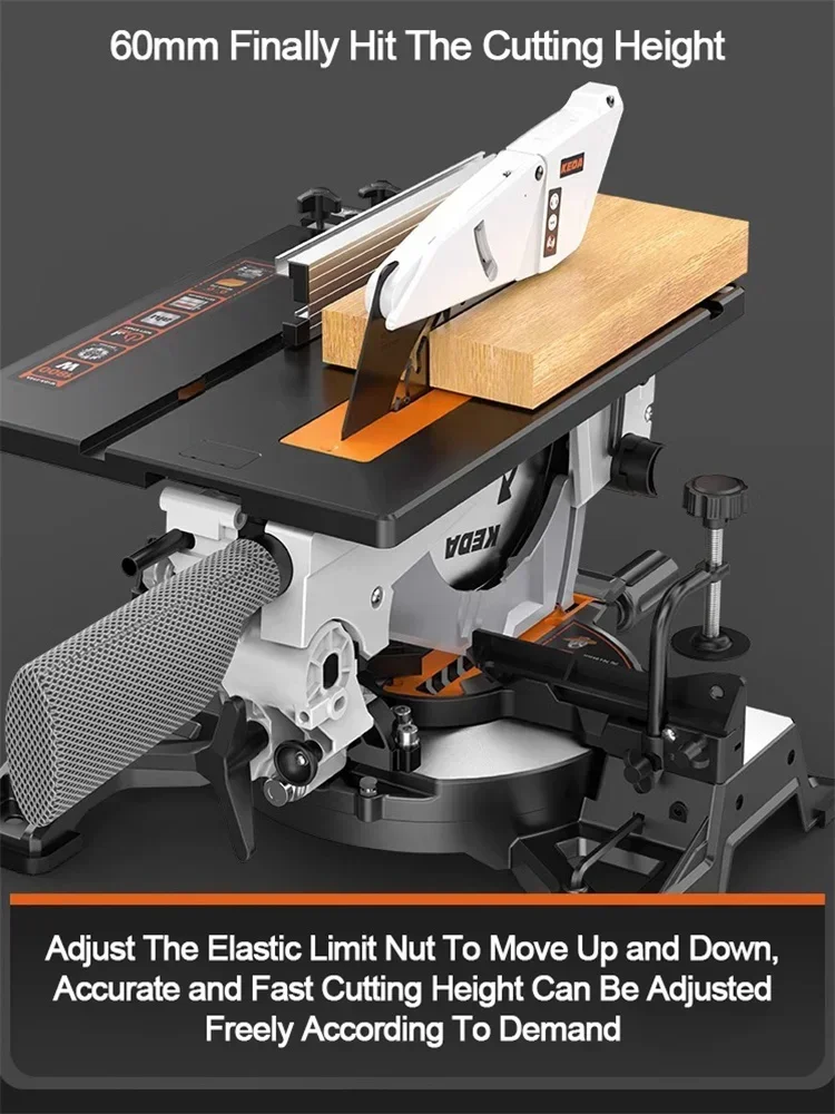 MaxMultifunctional Table Saw, Miter Saw Multi Functional Woodworking Sliding Table Compound Saw