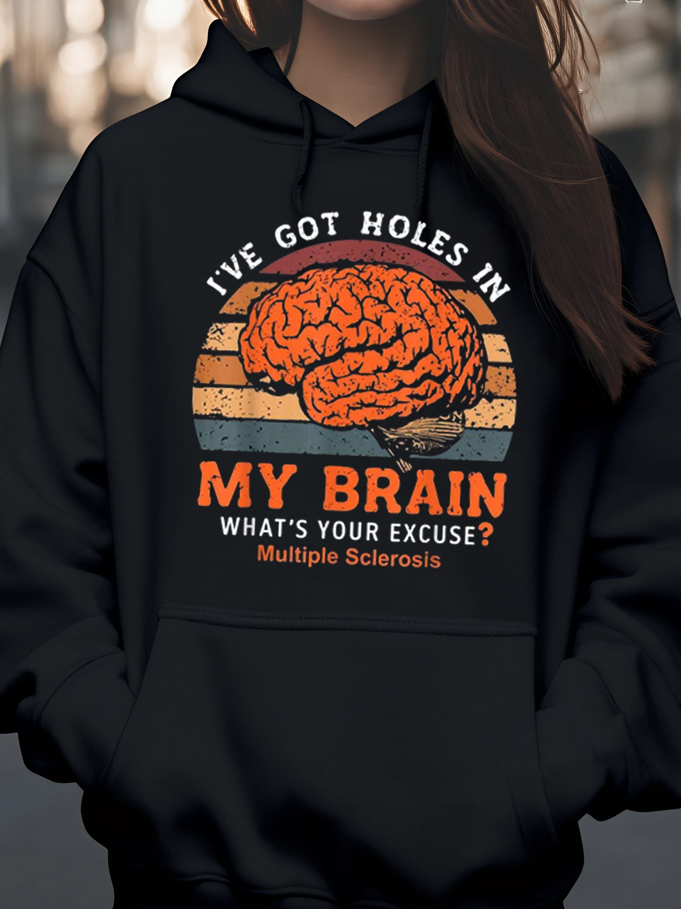 

Толстовка с капюшоном Brain Holes in My Brain с несколькими скалерозами для повседневной носки для женщин и мужчин