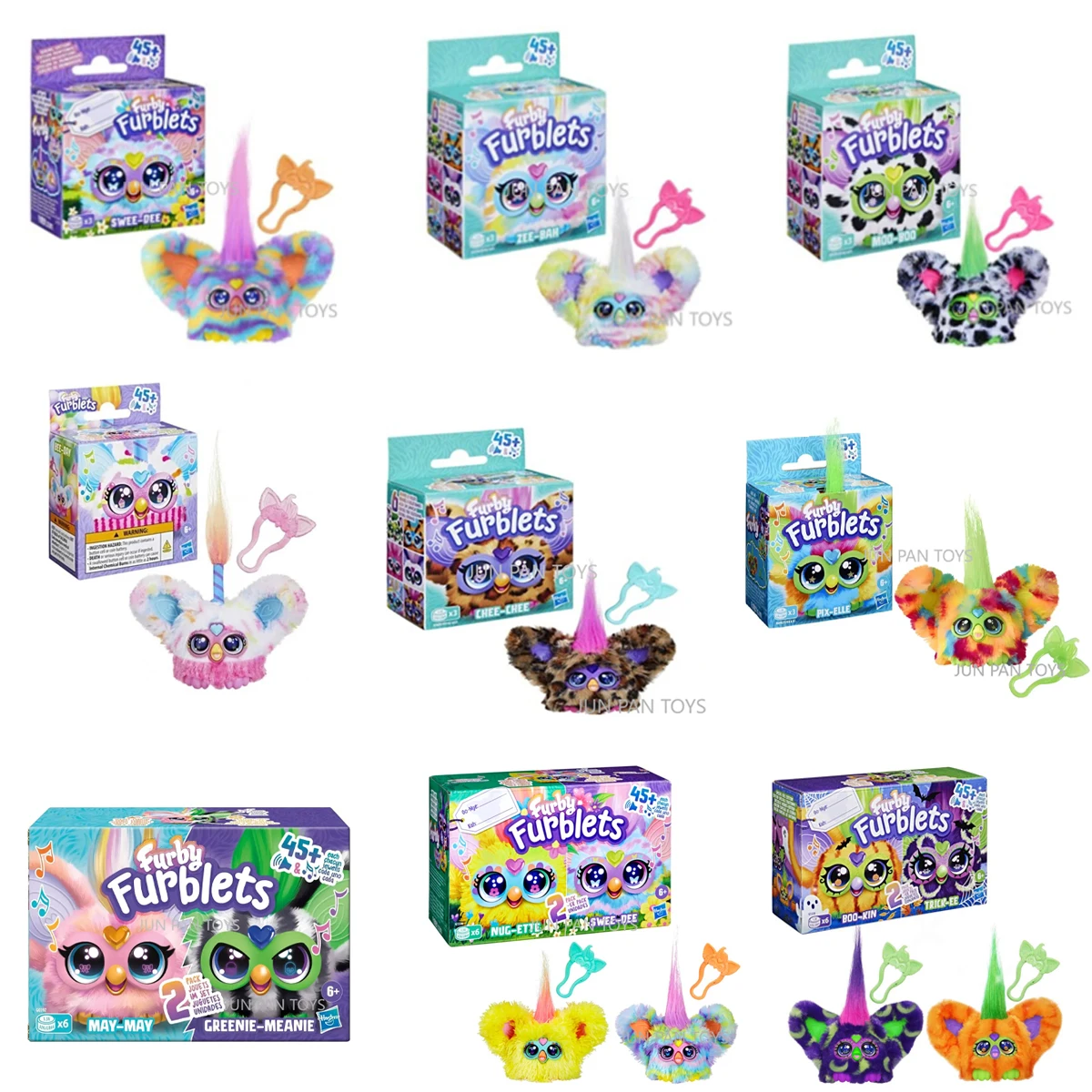 Furby furblets mini amigo com mais de 45 sons e música colecionáveis e fofos brinquedos infantis de pelúcia eletrônicos gril presentes de feriado meninos