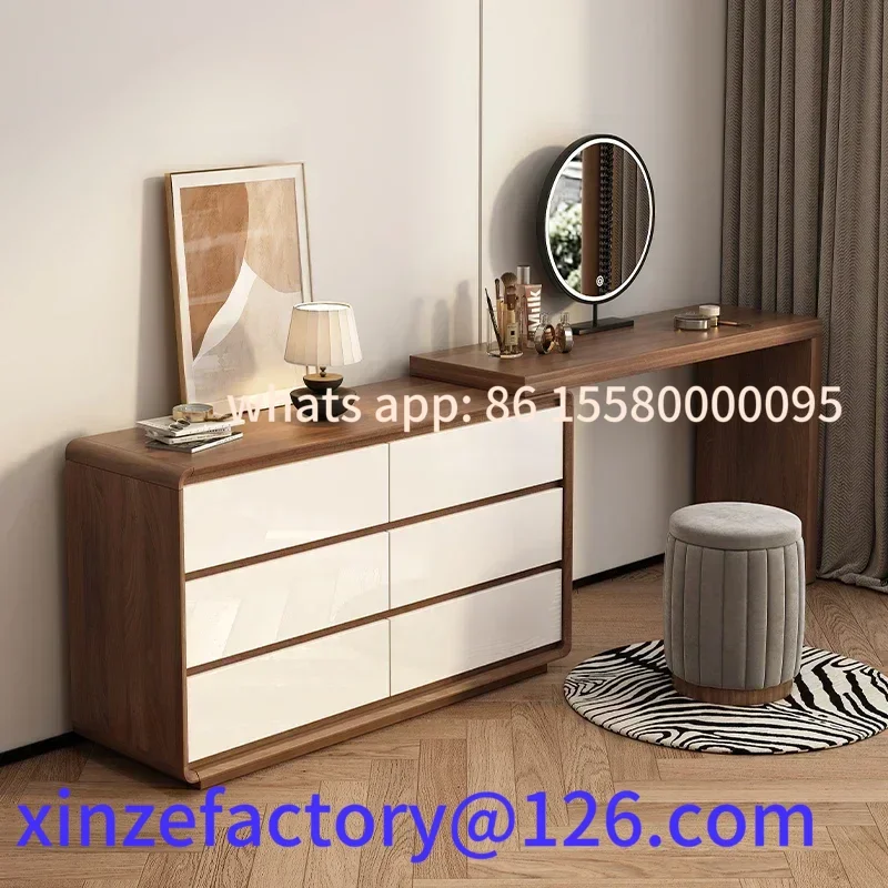

Customizable White Bedroom Wooden Dresser Cabinet with Storage Drawer