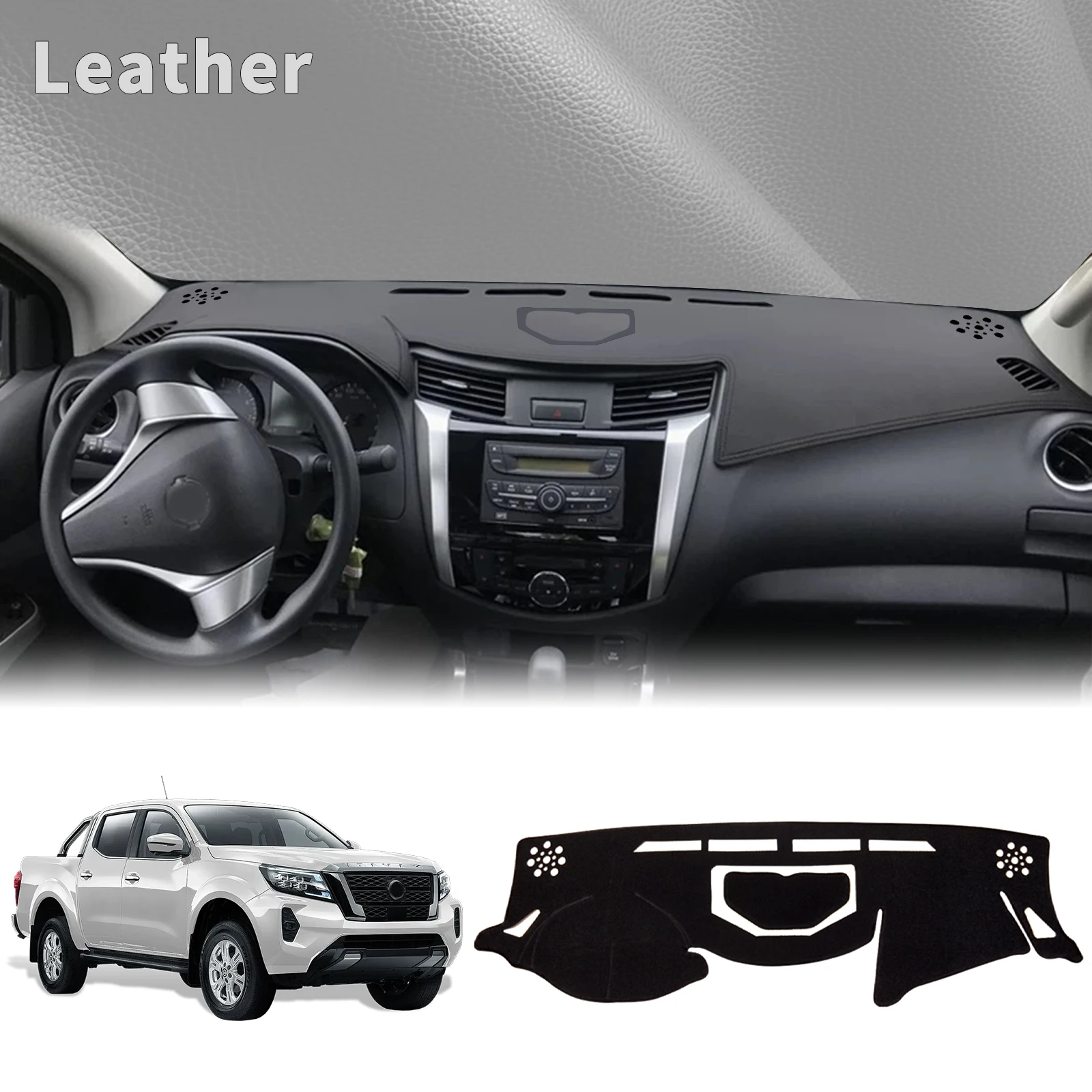 

for Nissan NP300 Navara D23 2013-2024 Renault Alaskan Dashmat Dashboard Cover Pad DashMat Sunshade Protective Carpet Accessories