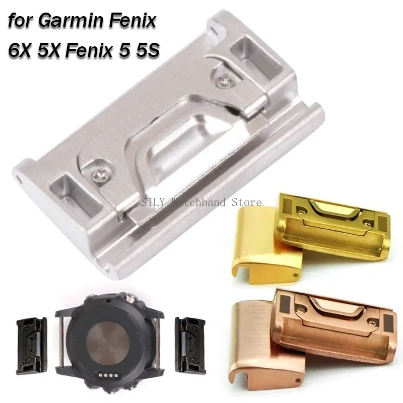 2PCS  Quick-Fit Metal Bands Connector 20/22/26mm Watch Straps Adapter  for Garmin Fenix 6X 5X Fenix 5 5S Quick Release Accessory