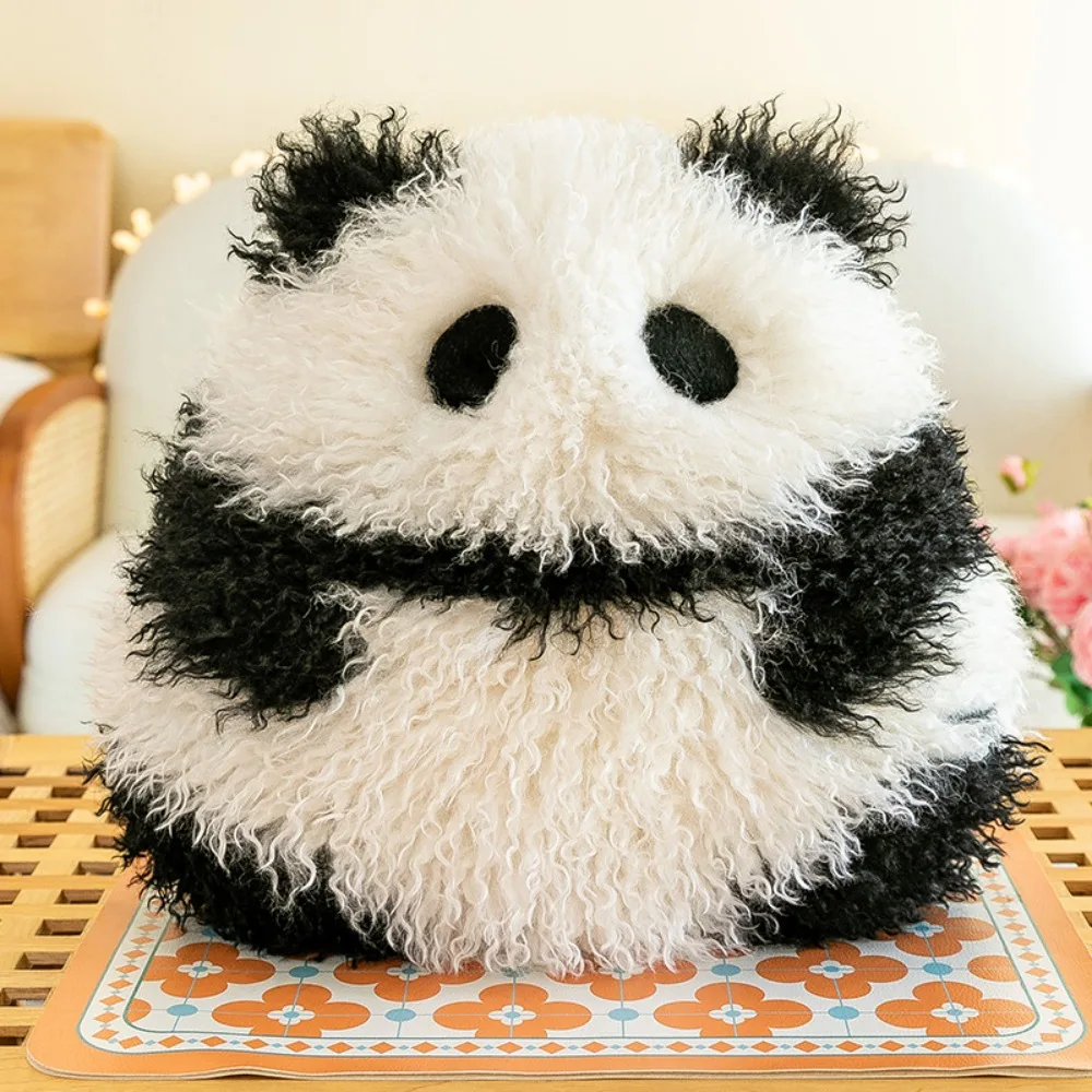 Kawaii Solid Color Hedgehog Plush Toy Panda Fluffy Hedgehog Plush Pillow Cartoon Curly Hair Animal Stuff Doll Friends