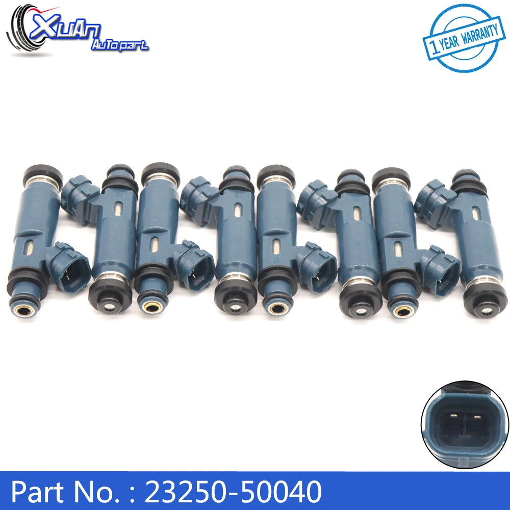 XUAN 8x Car Fuel Injector Nozzle 23250-50040 for Toyota 4Runner Tundra Sequoia Land Cruiser 4.7L for Lexus GX470 LX470 1998-2005