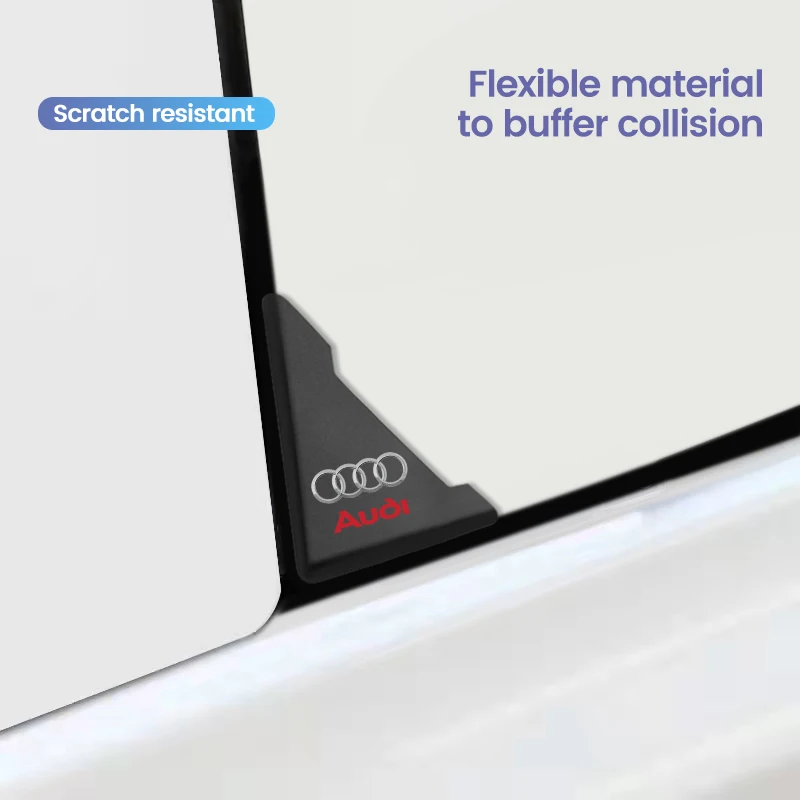 2Pcs Silicone Car Door Corner Cover Anti-Scratch Protection Stickers For Audi A4 A3 A5 A6 A1 A7 A8 Q2 Q3 Q5 Q7 Q8 RS S Line RS