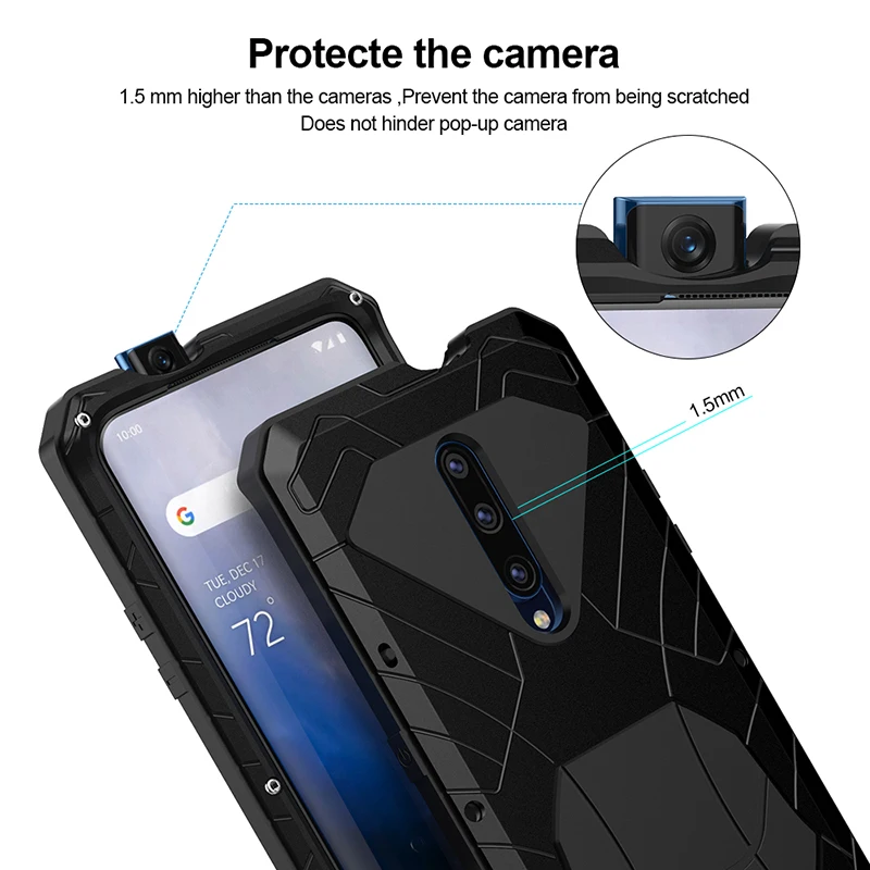 Imatch Original For Oneplus 7 7pro Phone Case Heavy Duty Protection Armor Metal Cover Anti-fall Aluminum Case For Oneplus 7t Pro