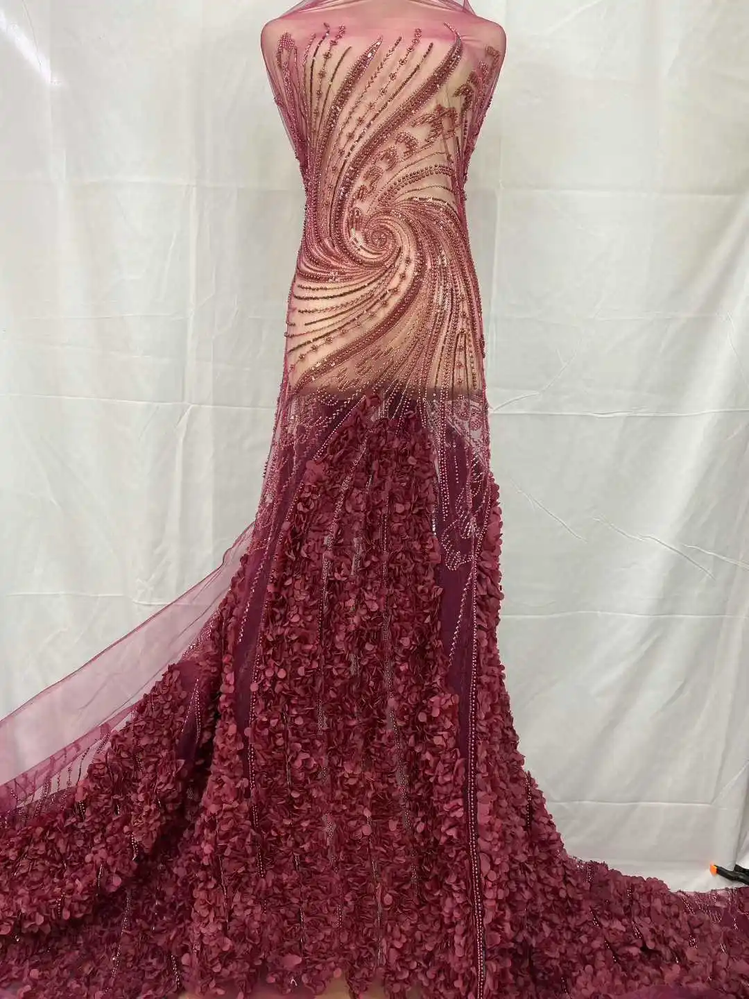 

Luxury African Tulle Laces Latest Beads Lace Fabric 2025 High Quality Nigerian Tulle Net Lace Embroidery Bride Lace For Dresses