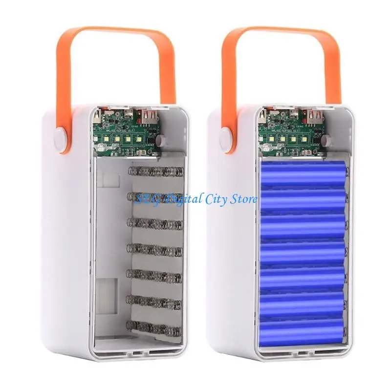 

U75B Battery Case Housing Skin 28-Slot with LCD Display for 18650 Without Batteries