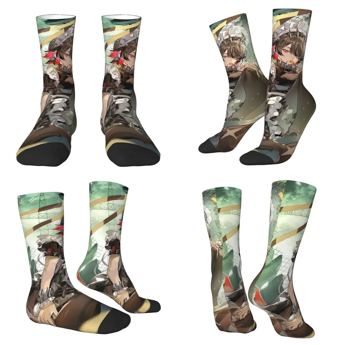 

Носки Ellen Joe Zenless Zone Zero, чулки высокого качества в стиле Харадзюку, всесезонные длинные носки, аксессуары для унисекс, рождественские подарки