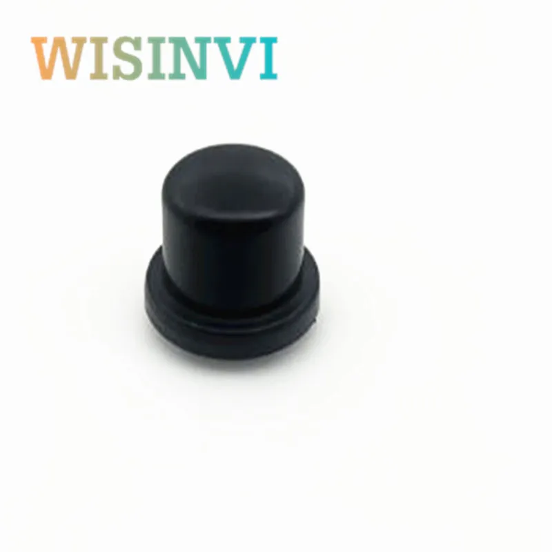 20pcs 10×10.5mm Plastic Tact Switch Cap Round Hole 7.5mm Black Push Button Cap Power Amplifier Instrument Panel Key Cap