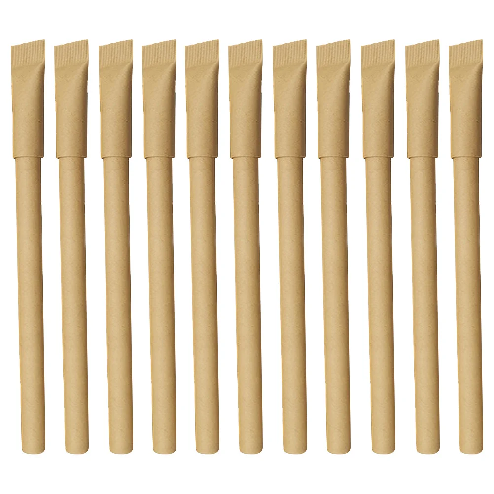 

15 Pcs Kraft Ballpoint Pen Paper Tube Pens Marker Examination Ball-point for Writing