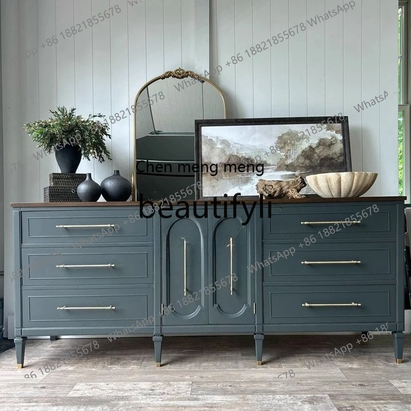 

X Solid Wood Chest of Drawers for Home Decoration Storage Vintage Sideboard Bedroom TV Cabinet