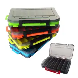 Fishing Tackle box 14 Compartments Fishing Accessories Lure Hook Storage Case Double Sided Fishing Tool organizer boxes