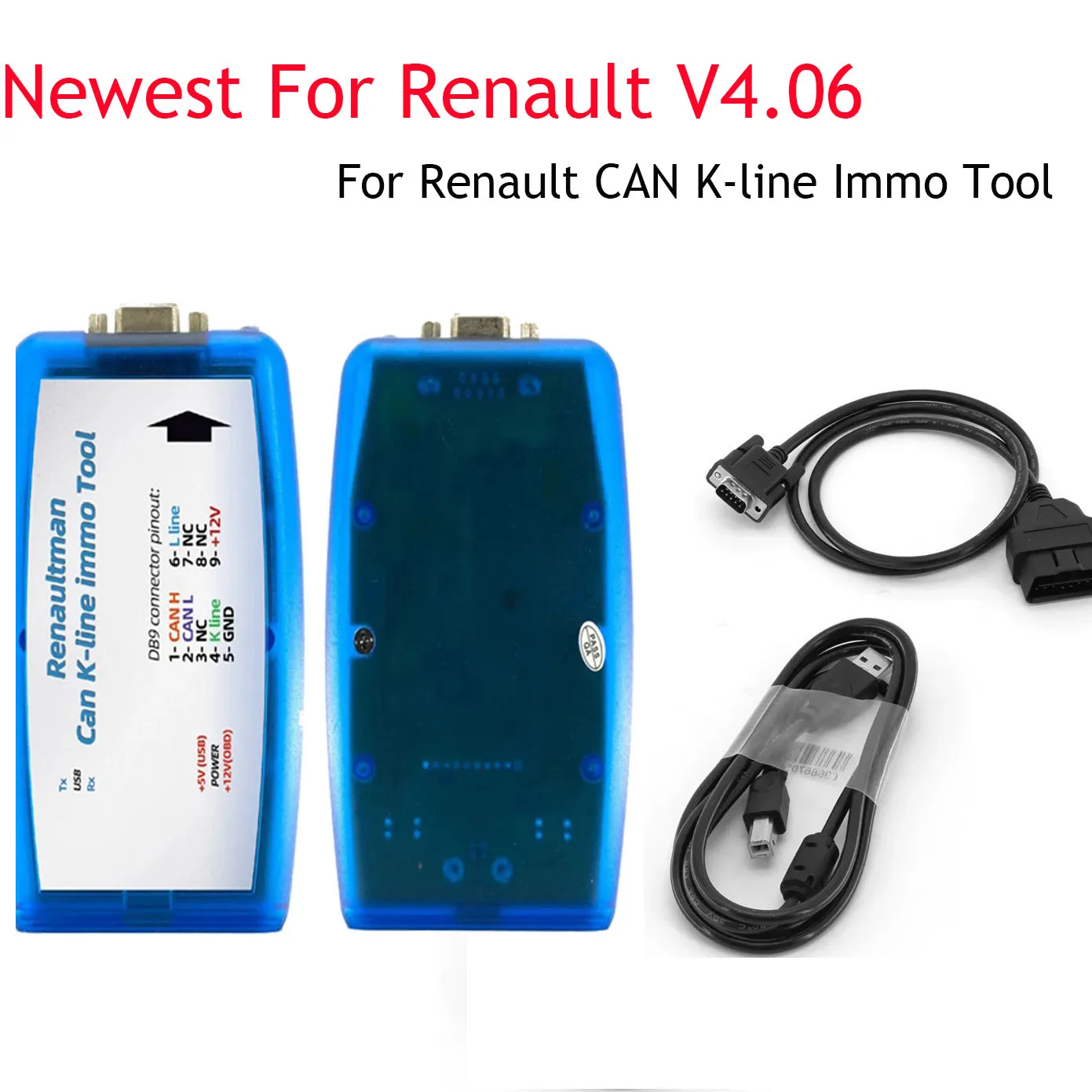 

Newest For Renault Immo V4.06 Can K-line Immo Tool Fully Automatic ECU Tool OBD2 Programmer Read / Write EEPROM Tool