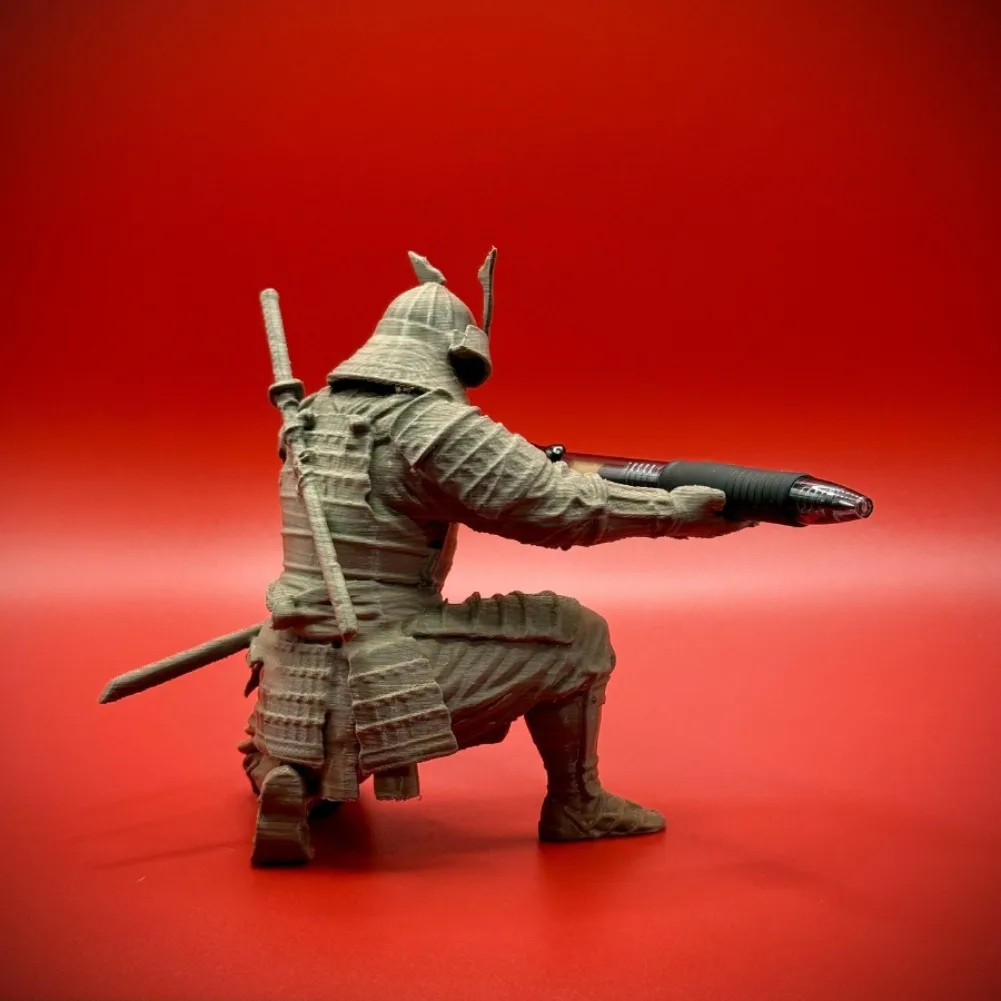 Creative Samurai Pen Holder Japanese Warrior Pencil Rack 3D Printed Stationery Organizer Stand Office Ornament Desk Decor Gift image 6