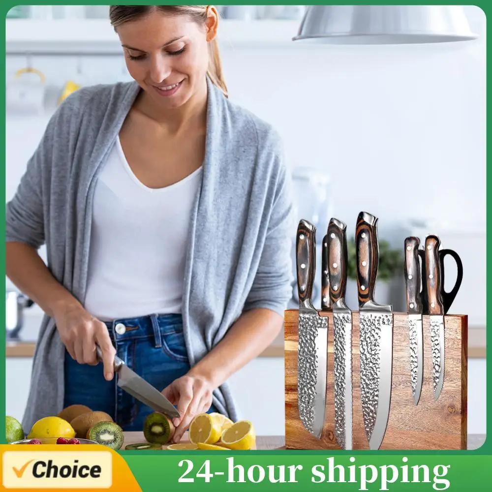 

Magnetic Knife Block Double-Sided Universal Knife Stand Knife Set Holder Stand with Strong Enhanced Magnets for Counter Top