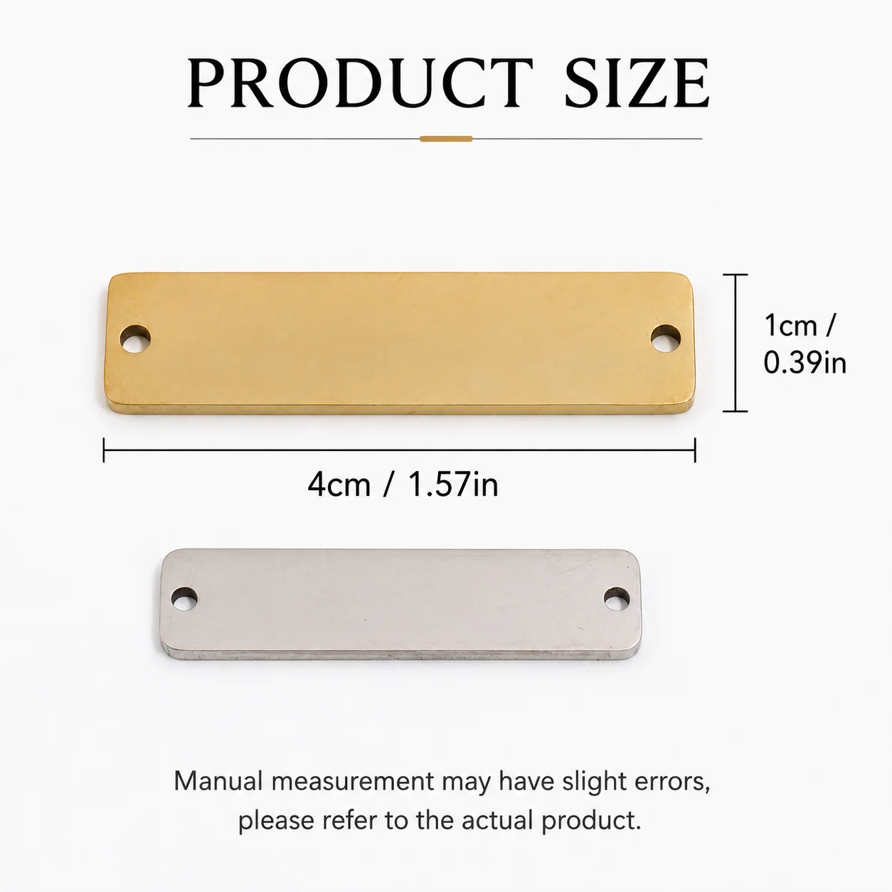 Personalized Stainless Steel Metal Tag - DIY Engravable Pendant Necklace Blank Custom Jewelry Gift for Friends Clothing text Tag - view 2