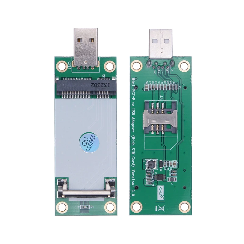 Mini PCIE to USB2.0 Network Adapter with 6/8Pin SIM Card Slot Support 3G 4G WWAN LTE Module Mini PCI-E to USB Riser Board for PC