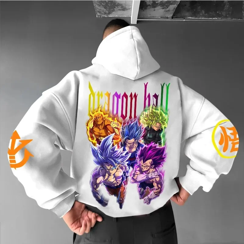 

Dragon Ball 2025 новые популярные негабаритные мужские и женские толстовки с принтом Blood Peripheral, осенние и зимние спортивные свободные толстовки
