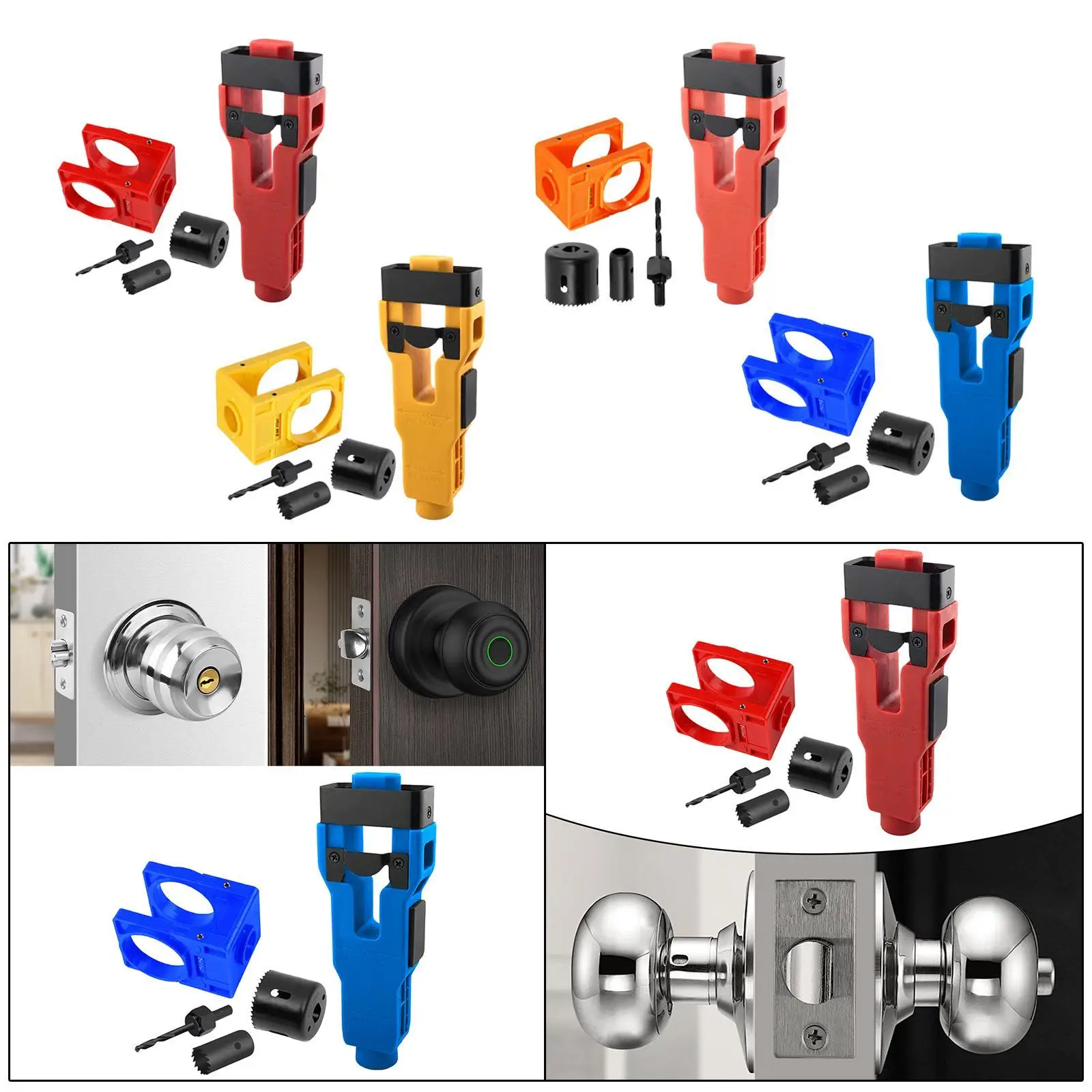 

Комплект для установки дверной защелки, долбежный станок, износостойкий для деревянных дверей, легко устанавливаемый практичный врезной инструмент для дверной защелки