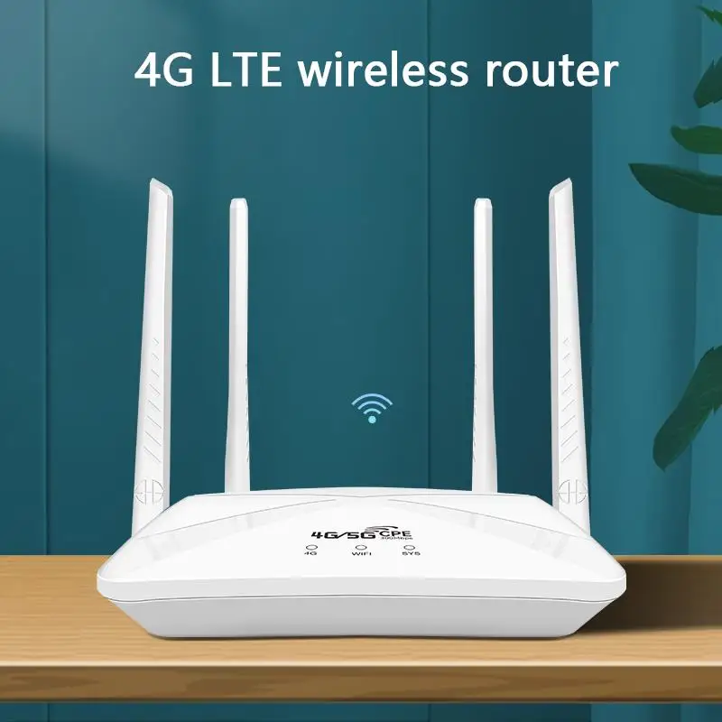 New! 4G Wifi Router with Sim Card Slot Hotspot 4G CPE Antenna 16 Users WAN LAN 300Mbps Wifi Wireless Router Modem LTE Dongle