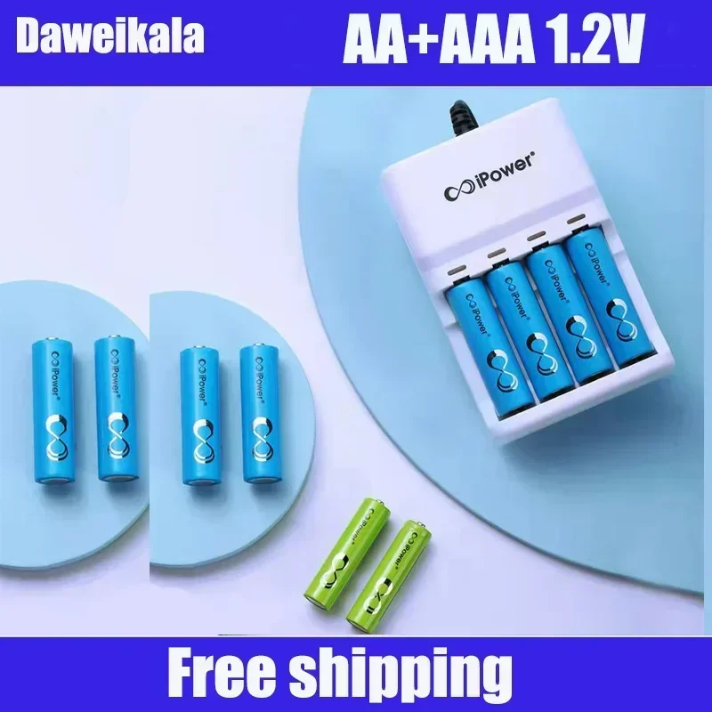 AA + AAA 1,2 V bateria wielokrotnego ładowania ni - MH AA 1000 Mah 3a bateria flash aaa z soporte baterii 2pcaaa / AA