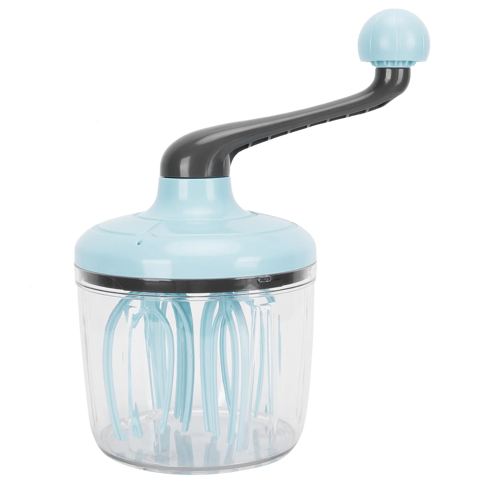 Herramienta para agitar crema Batidor de huevos semiautomático respetuoso con el medio ambiente Batidor de huevos con manivela 4 ejes giratorios para herramientas de cocina
