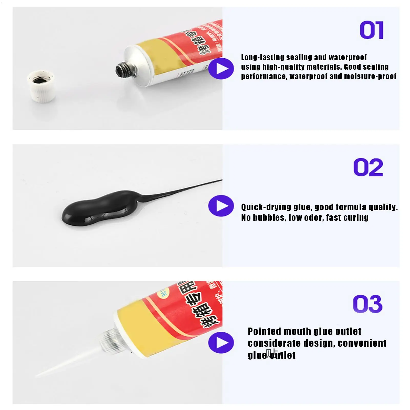 Oven Panel Adhesive Fast Drying Household Appliance Sealant 100ml High Temperature Adhesive For Microwave Cooktop Oven Grill