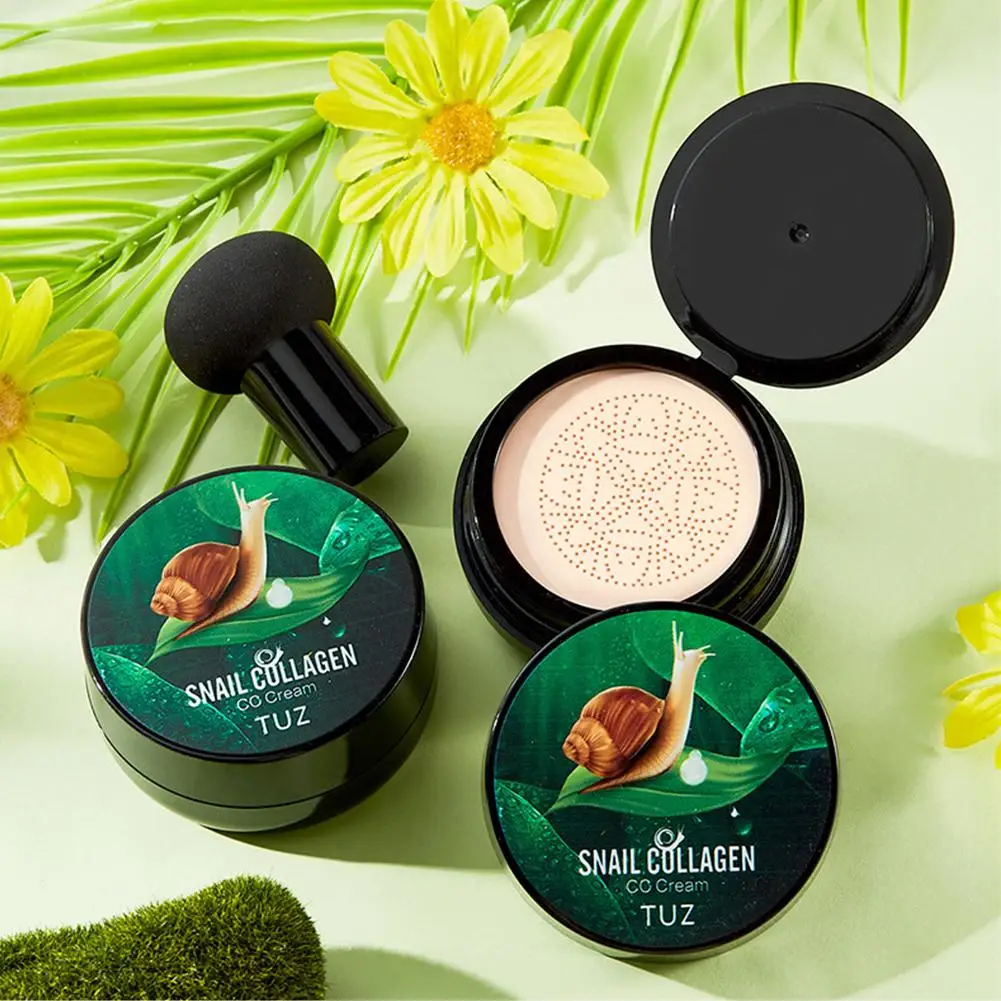 Cojín de aire con cabeza de seta, crema CC, Base hidratante, corrector, blanqueamiento, control de aceite, Base facial, cosméticos de maquillaje