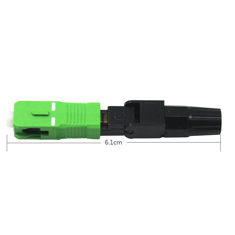 10Pcs Sc/Apc Fiber Optic Connector Embedded Single Mode Component Fiber Optic Quick Connector-Black + Green