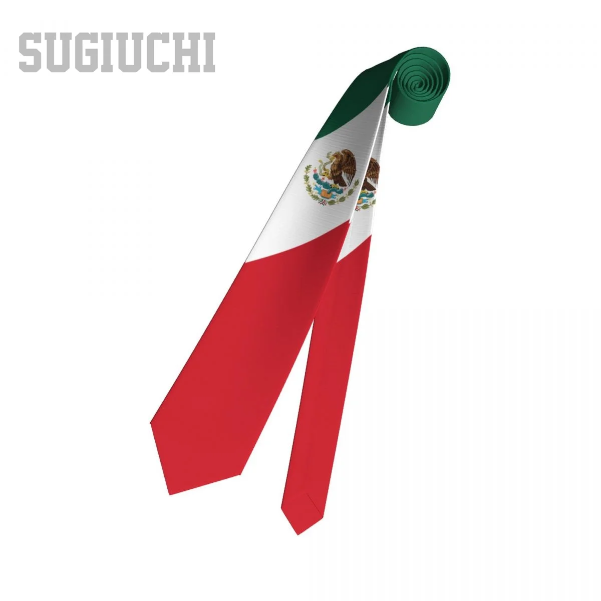 Corbatas de cuello con emblema de bandera de México para hombres y mujeres, trajes de corbata a cuadros casuales, corbata delgada para fiesta de